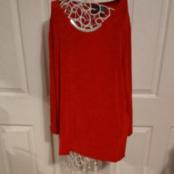 Travelers by Chico's Tops - Chic Red Long Sleeve Women's Top